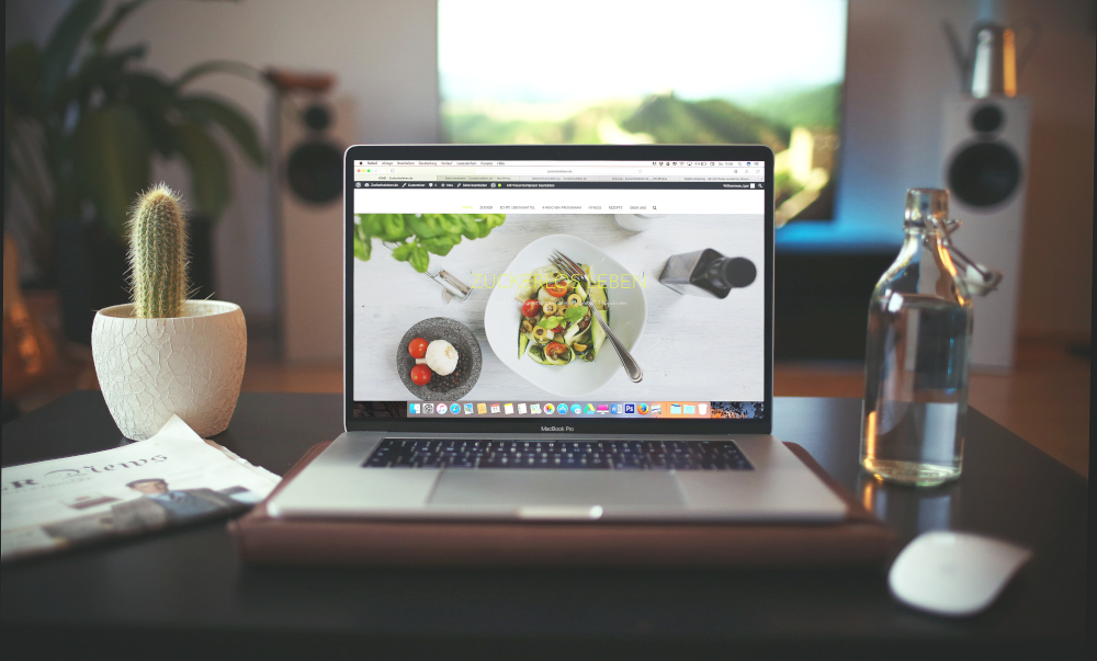 website on computer